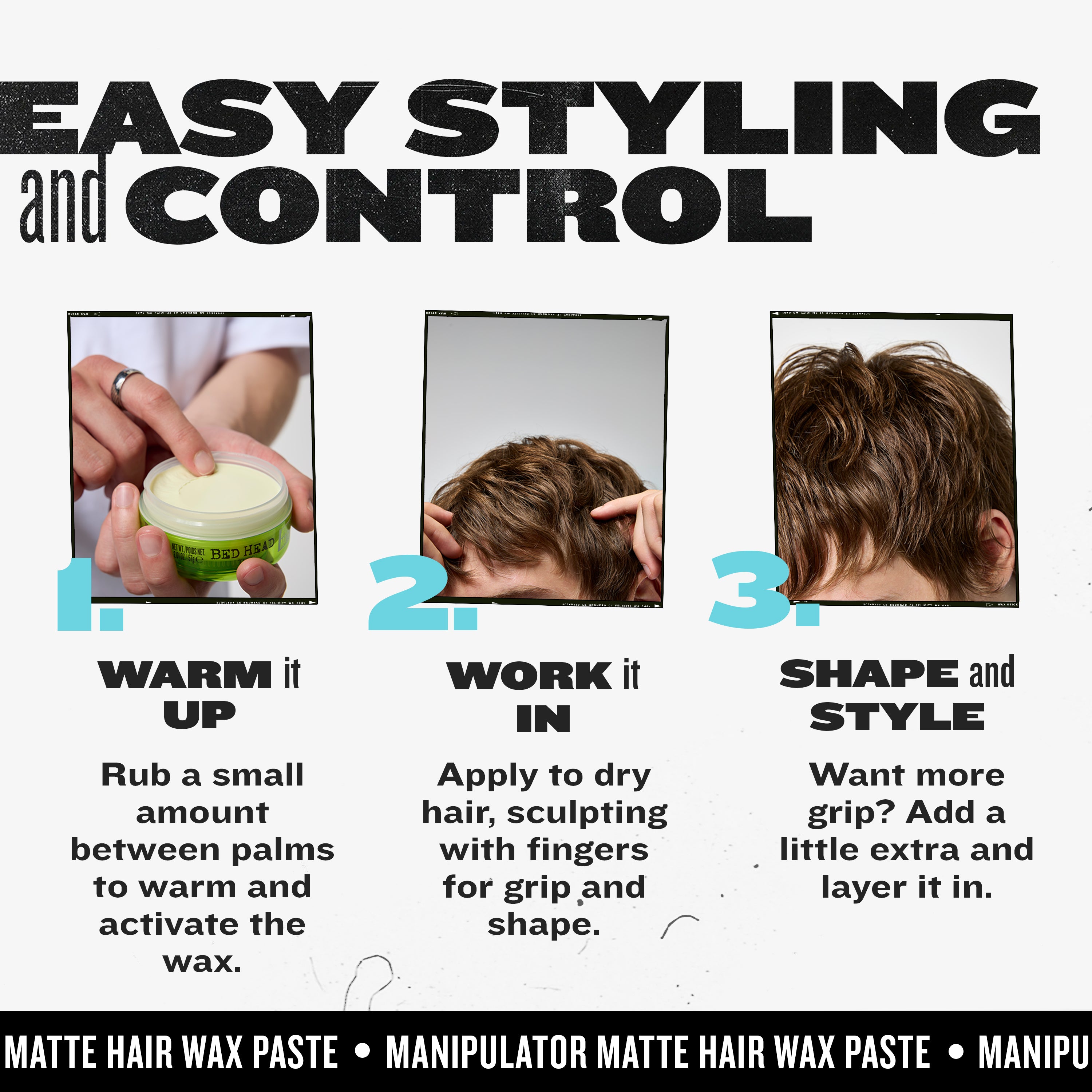 Manipulator Matte Hair Wax Paste | Bed Head by TIGI – Bedhead US